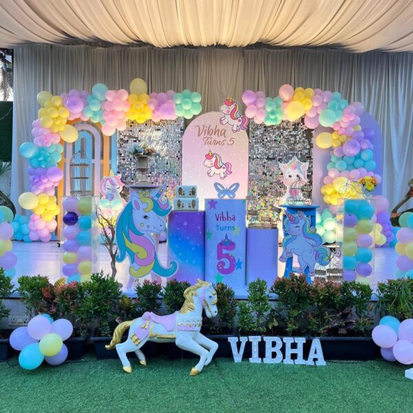 Pastel Rainbow Unicorn Theme Decor