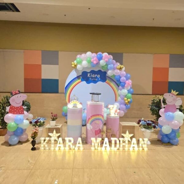Peppa Pig Theme Balloon Decoration