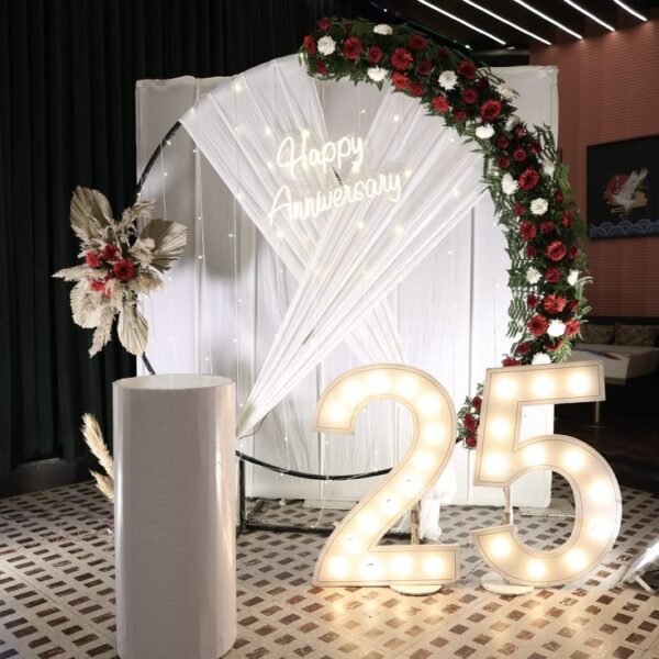 Elegant Floral Anniversary Decor