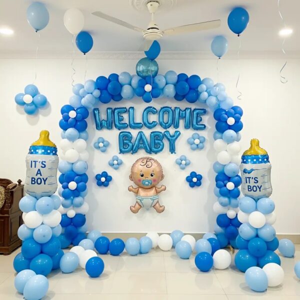Welcome Baby Boy Balloon Decoration